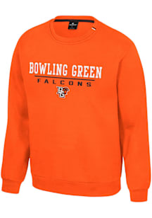 Colosseum Bowling Green Falcons Mens Orange Charlie Long Sleeve Crew Sweatshirt
