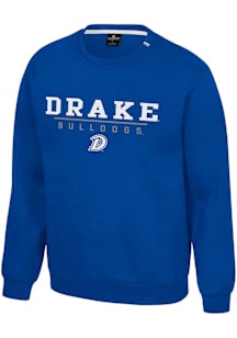 Colosseum Drake Bulldogs Mens Blue Charlie Long Sleeve Crew Sweatshirt