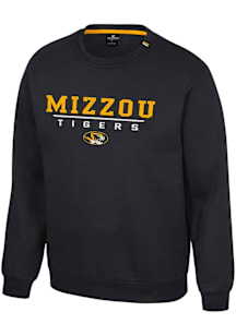 Colosseum Missouri Tigers Mens Black Charlie Long Sleeve Crew Sweatshirt