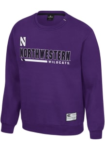 Mens Northwestern Wildcats Purple Colosseum Charlie Crew Sweatshirt
