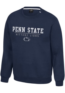 Mens Penn State Nittany Lions Navy Blue Colosseum Charlie Crew Sweatshirt