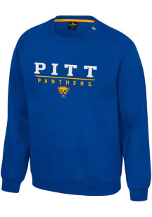 Mens Pitt Panthers Blue Colosseum Charlie Crew Sweatshirt