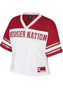 Womens Indiana Hoosiers White Colosseum Treasure Jersey Fashion Football