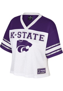 K-State Wildcats Womens Colosseum Treasure Fashion Football Jersey - White