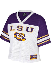 LSU Tigers Womens Colosseum Treasure Fashion Football Jersey - White