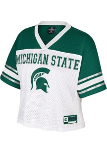 Womens Michigan State Spartans White Colosseum Treasure Jersey Fashion Football