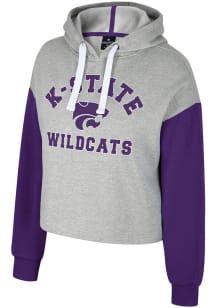 Womens K-State Wildcats Grey Colosseum Sage Hooded Sweatshirt