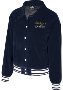 Colosseum Michigan Wolverines Womens Navy Blue Limo Light Weight Jacket