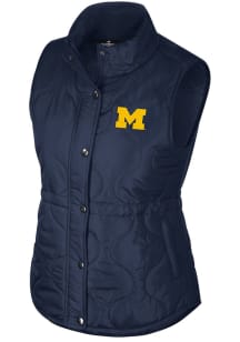 Colosseum Michigan Wolverines Womens Navy Blue Loretta Vest