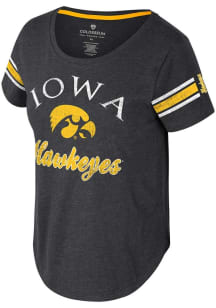 Colosseum Iowa Hawkeyes Womens Black Lovemore Short Sleeve T-Shirt