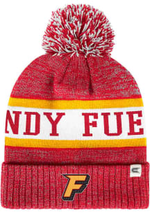 Colosseum Indianapolis Fuel Red Adventure Pom Beanie Mens Knit Hat