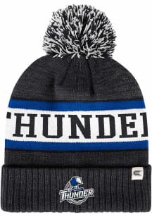 Colosseum Wichita Thunder Black Adventure Pom Beanie Mens Knit Hat