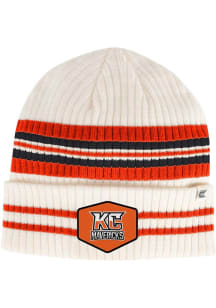 Colosseum Kansas City Mavericks White Trainer Striped Beanie Mens Knit Hat