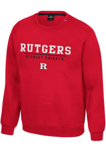 Mens Rutgers Scarlet Knights Red Colosseum Charlie Crew Sweatshirt