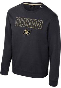 Colosseum Colorado Buffaloes Mens Black Zion Long Sleeve Crew Sweatshirt