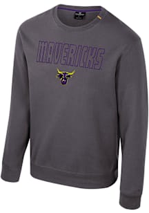 Colosseum Minnesota State Mankato Mavericks Mens Charcoal Zion Long Sleeve Crew Sweatshirt
