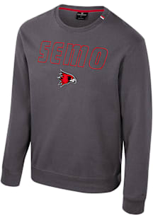 Colosseum Southeast Missouri State Redhawks Mens Charcoal Zion Long Sleeve Crew Sweatshirt