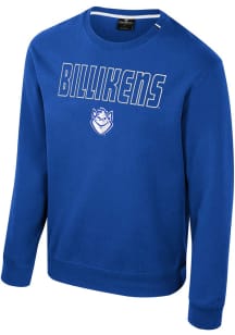 Colosseum Saint Louis Billikens Mens Blue Zion Long Sleeve Crew Sweatshirt