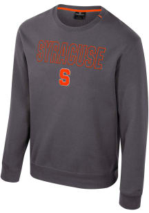 Colosseum Syracuse Orange Mens Charcoal Zion Long Sleeve Crew Sweatshirt