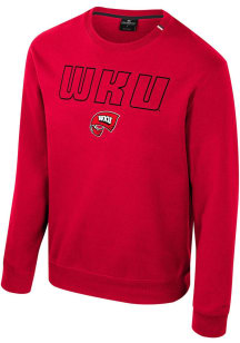 Colosseum Western Kentucky Hilltoppers Mens Red Zion Long Sleeve Crew Sweatshirt