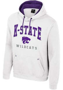 Mens K-State Wildcats White Colosseum Zion Hooded Sweatshirt