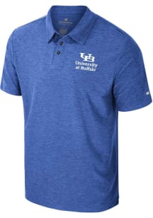 Colosseum Buffalo Bulls Mens Blue Revolution Short Sleeve Polo