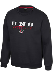 Colosseum UNO Mavericks Mens Black Charlie Long Sleeve Crew Sweatshirt
