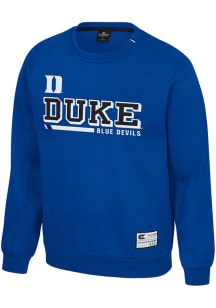 Colosseum Duke Blue Devils Mens Black Charlie Long Sleeve Crew Sweatshirt
