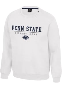 Mens Penn State Nittany Lions White Colosseum Charlie Crew Sweatshirt