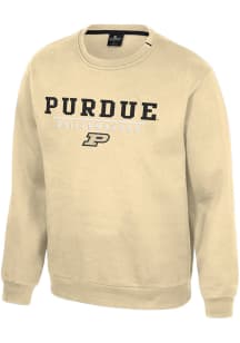 Mens Purdue Boilermakers Gold Colosseum Charlie Crew Sweatshirt