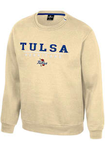 Colosseum Tulsa Golden Hurricane Mens Gold Charlie Long Sleeve Crew Sweatshirt