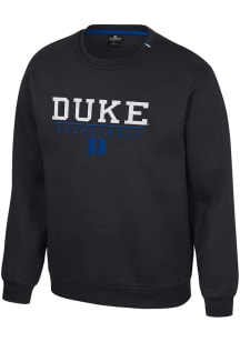 Colosseum Duke Blue Devils Mens Black Charlie Long Sleeve Crew Sweatshirt