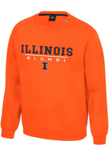 Mens Illinois Fighting Illini Orange Colosseum Charlie Crew Sweatshirt