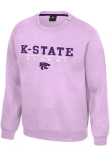 Mens K-State Wildcats Lavender Colosseum Charlie Crew Sweatshirt