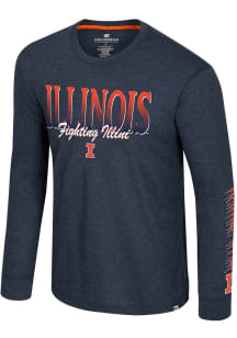 Mens Illinois Fighting Illini Navy Blue Colosseum Frank Tee