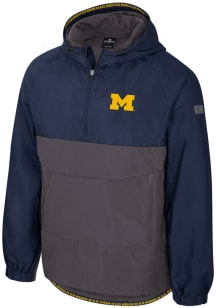 Mens Michigan Wolverines Blue Colosseum Gives Back Anorak Light Weight Jacket