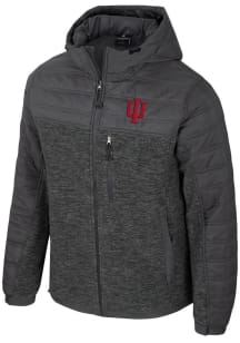 Mens Indiana Hoosiers Charcoal Colosseum Nightman Puffer Medium Weight Jacket