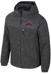 Mens Ohio State Buckeyes Charcoal Colosseum Nightman Puffer Medium Weight Jacket