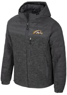 Mens Western Michigan Broncos Charcoal Colosseum Nightman Puffer Medium Weight Jacket