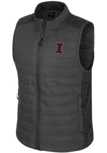 Mens Illinois Fighting Illini Charcoal Colosseum Nightman Puffer Vest
