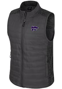 Mens K-State Wildcats Charcoal Colosseum Nightman Puffer Vest