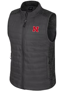 Colosseum Nebraska Cornhuskers Mens Charcoal Nightman Puffer Sleeveless Jacket