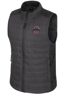 Mens Ohio State Buckeyes Charcoal Colosseum Nightman Puffer Vest