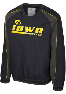Mens Iowa Hawkeyes Black Colosseum Goes America Coach Pullover Jackets