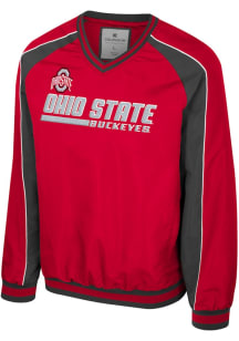 Mens Ohio State Buckeyes Red Colosseum Goes America Coach Pullover Jackets