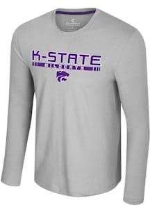 Colosseum K-State Wildcats Ash Mac Long Sleeve T-Shirt