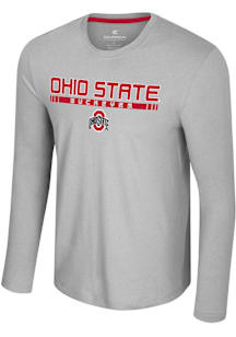 Colosseum Ohio State Buckeyes Ash Mac Long Sleeve T-Shirt