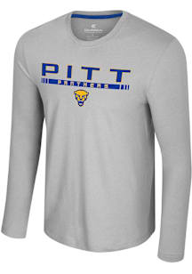 Colosseum Pitt Panthers Ash Mac Long Sleeve T-Shirt