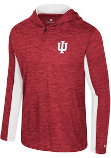 Mens Indiana Hoosiers Cardinal Colosseum Always Sunny Hooded Windshirt Long Sleeve Hoodie