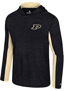 Colosseum Purdue Boilermakers Mens Black Always Sunny Hooded Windshirt Hood